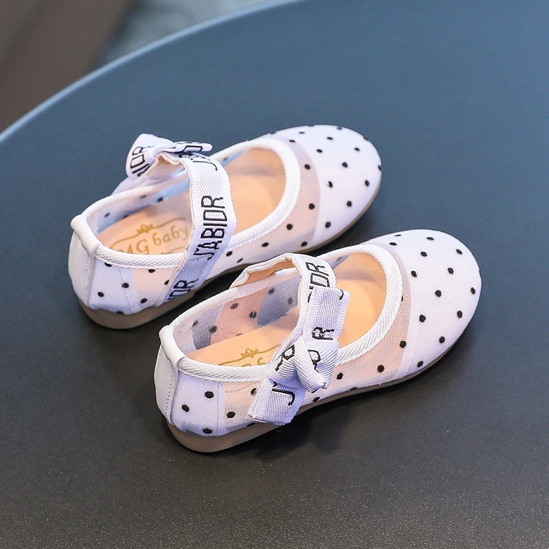 Giày búp bê bé gái thời trang - Giày búp bê thời trang Dior chấm bi Quảng châu cao cấp cho bé tuổi 1-5