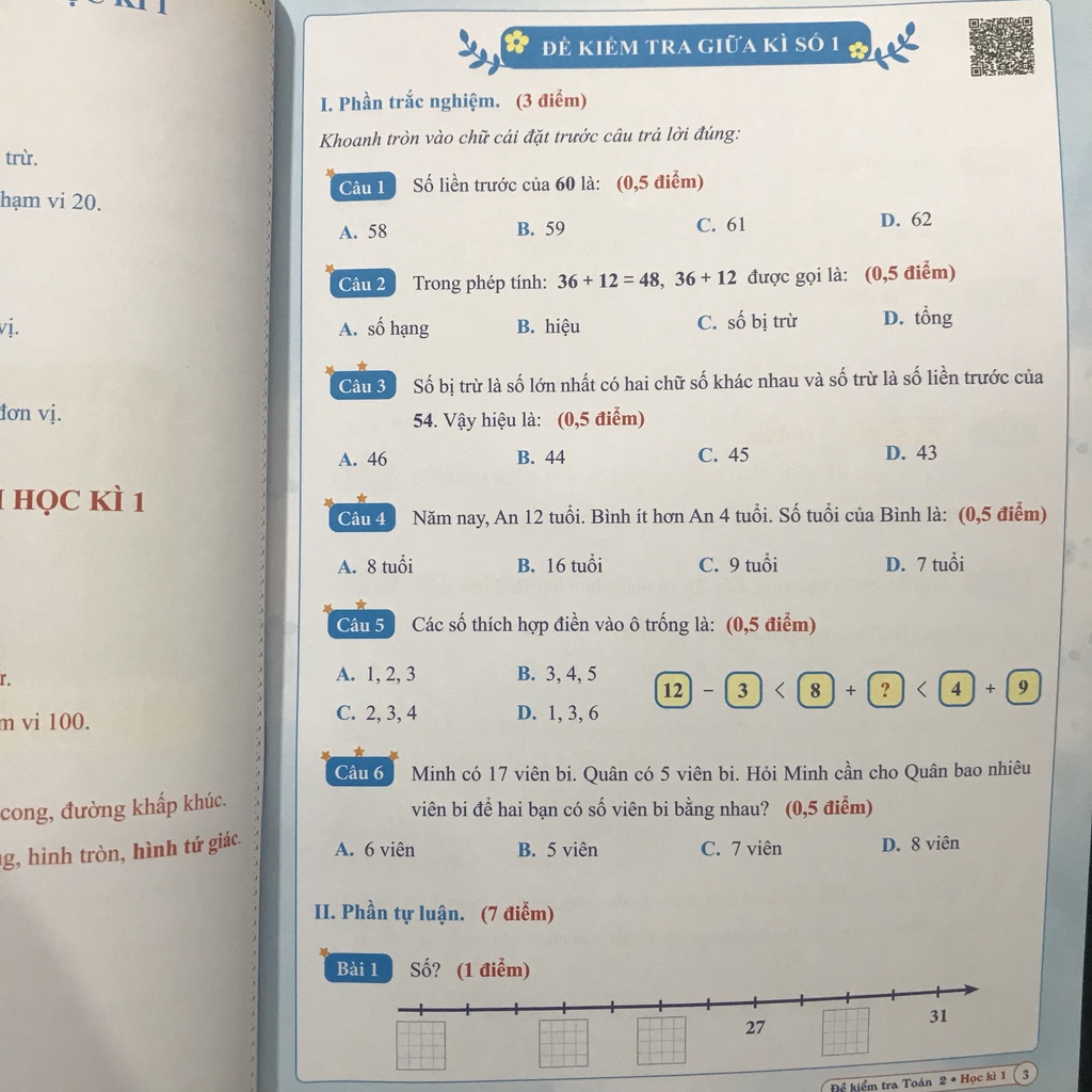 Sách - 4 quyển Bài tập tuần + Đề kiểm tra Toán Tiếng Việt 2 tập 1 (kết nối)