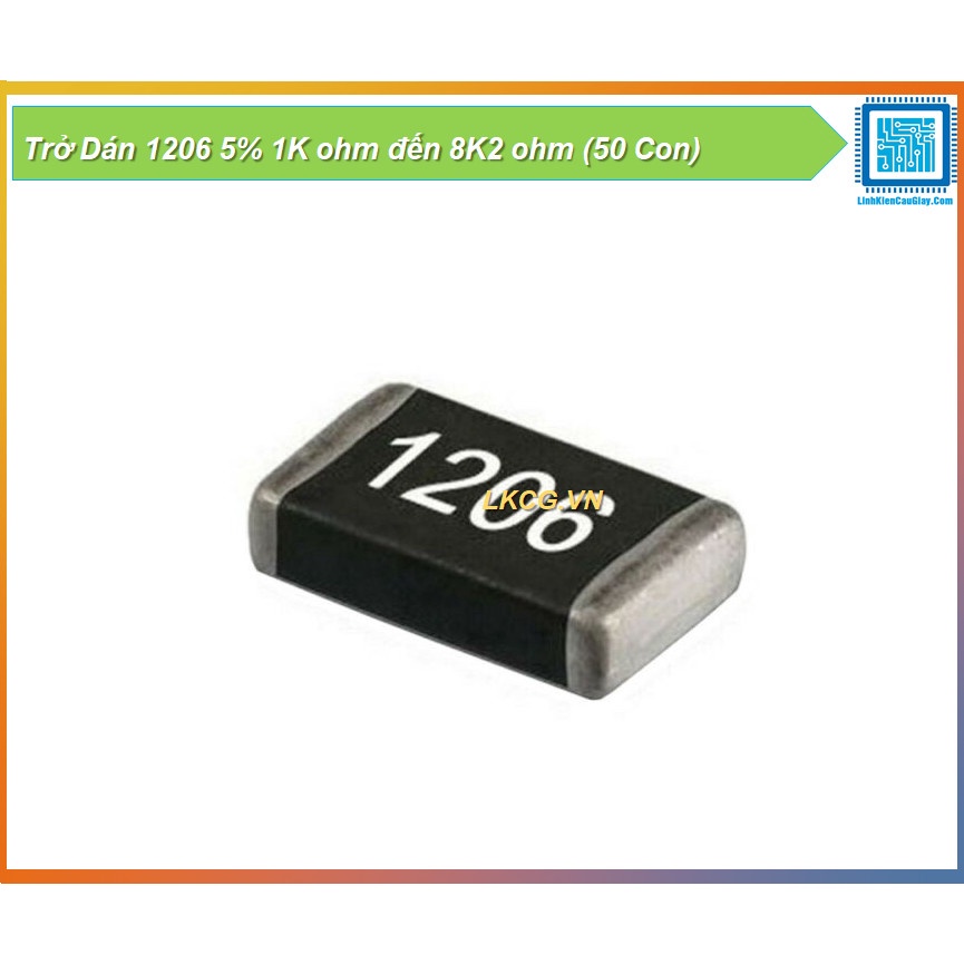 Trở Dán 1206 5% 1K ohm đến 8K2 ohm