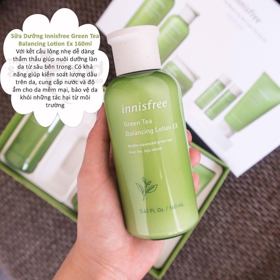 Set dưỡng da trà xanh _Innisfree_ chăm sóc da với đủ bước dưỡng tại nhà, nuôi dưỡng làn da khỏe mạnh, ngăn ngừa mụn | BigBuy360 - bigbuy360.vn