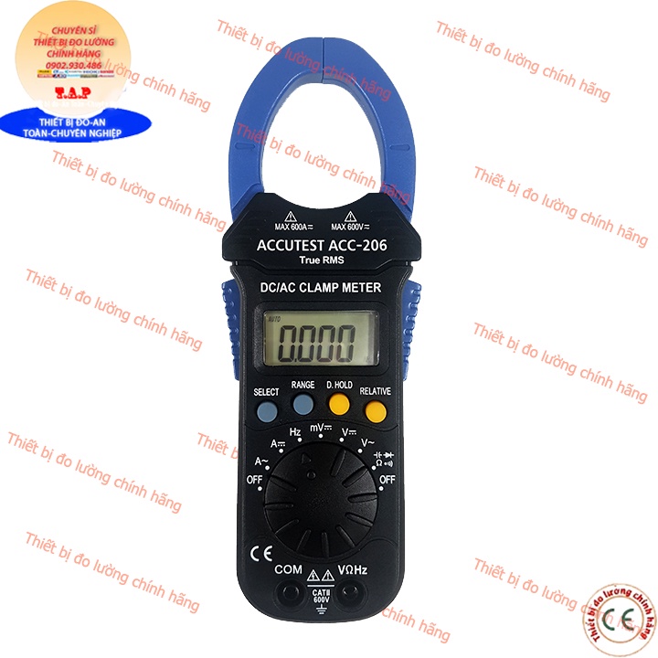 ACC-206 Ampe kìm đo ac/dc 600ampe TrueRMS giá siêu rẻ Accutest ACC 206