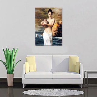 Tranh trang trí phòng ngủ, tranh canvas hình cô gái trang trí phòng ngủ Vẻ đẹp thiếu nữ