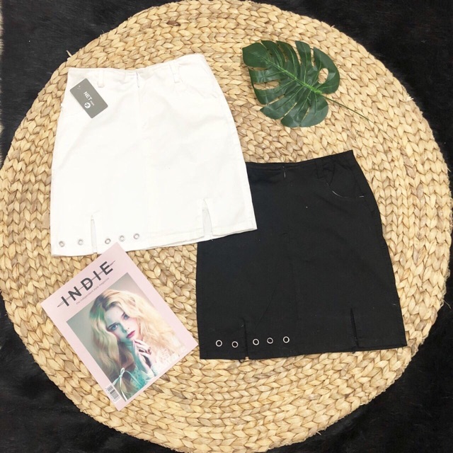 Chân Váy Kaki Đính Khoen