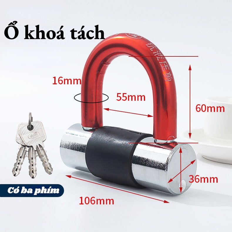 Ổ Khóa Thủy Lực Xe Máy / Xe Đạp Điện Chất Lượng Cao