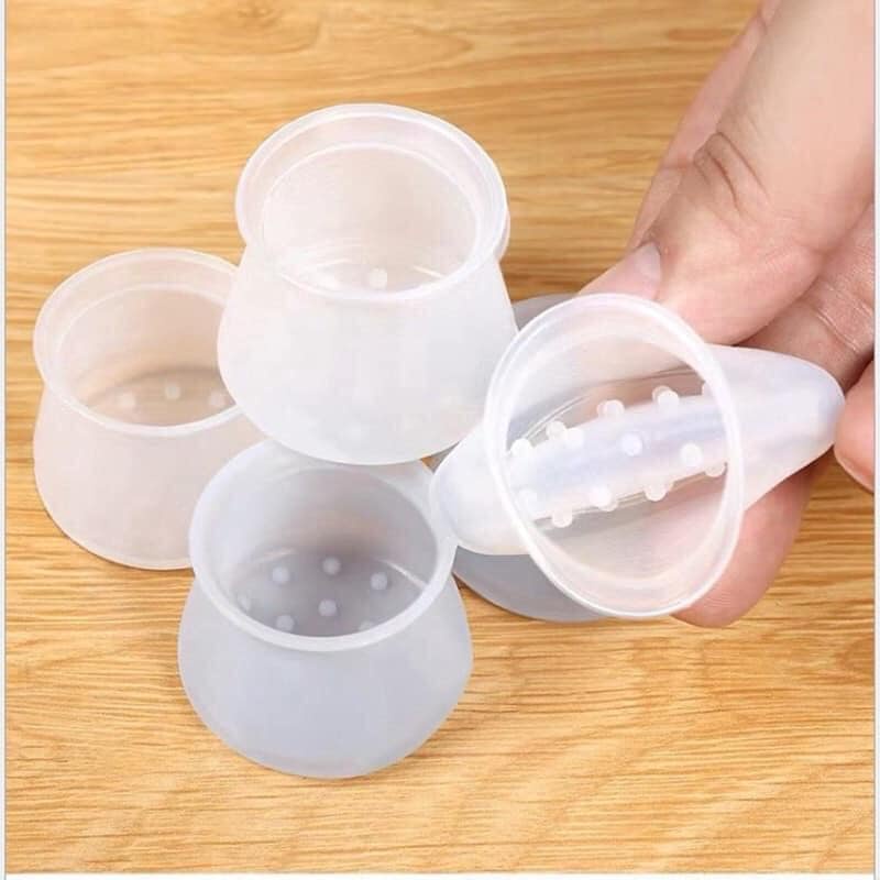 Sét 4 chiếc Vỏ bọc chân bàn ghế  bằng silicon co dãn(Kích thước: 4 * 3.5 cm)