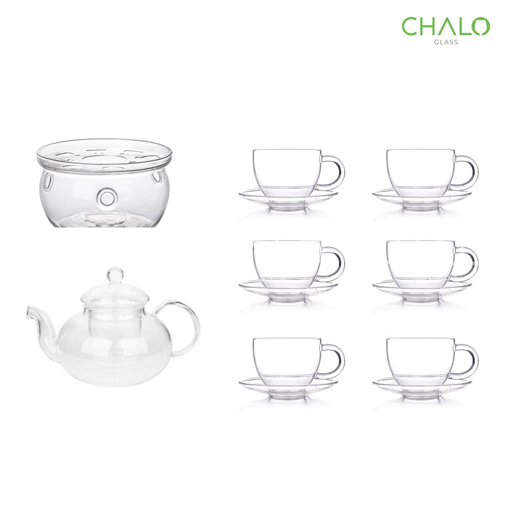 Bộ ấm trà thuỷ tinh - SET 4 (Thủy tinh chịu nhiệt - Borosilicat)