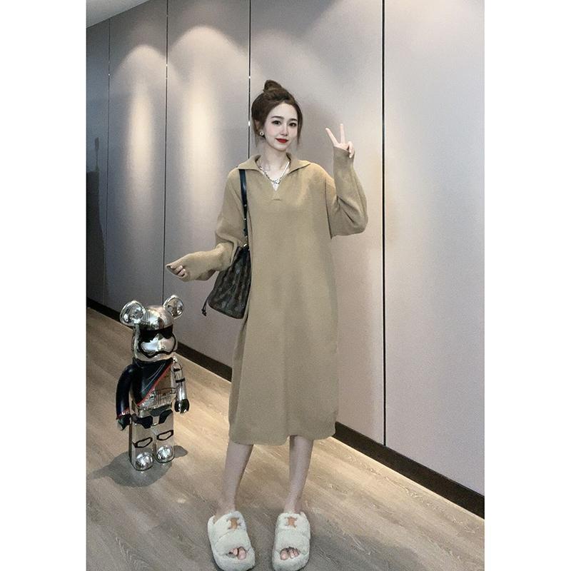 Đầm Suông Có Mũ Trùm Đầu Màu Trơn Phong Cách Thời Trang Mùa Thu Nhẹ Nhàng Mới Cho Nữ
