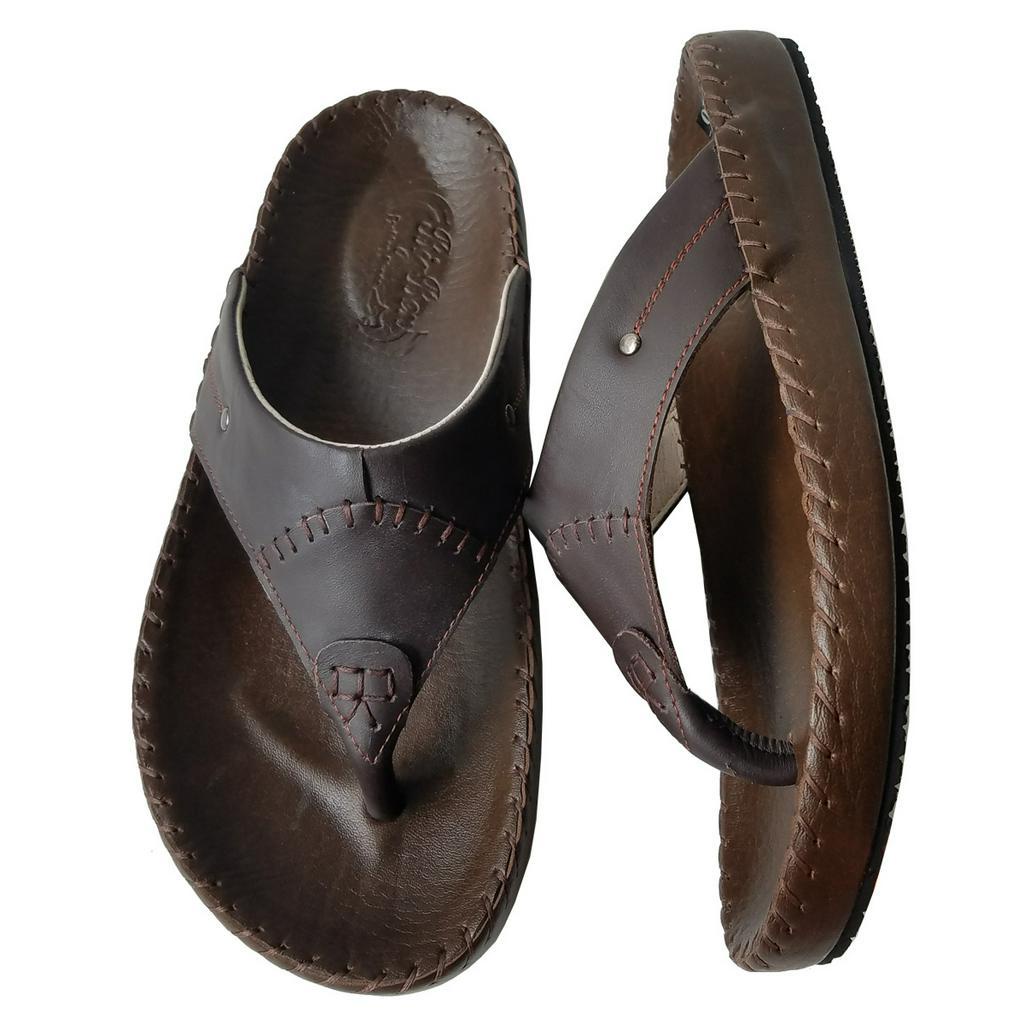 Dép Xỏ Ngón Nam BIGBEN May Viền Da Bò thật DN82