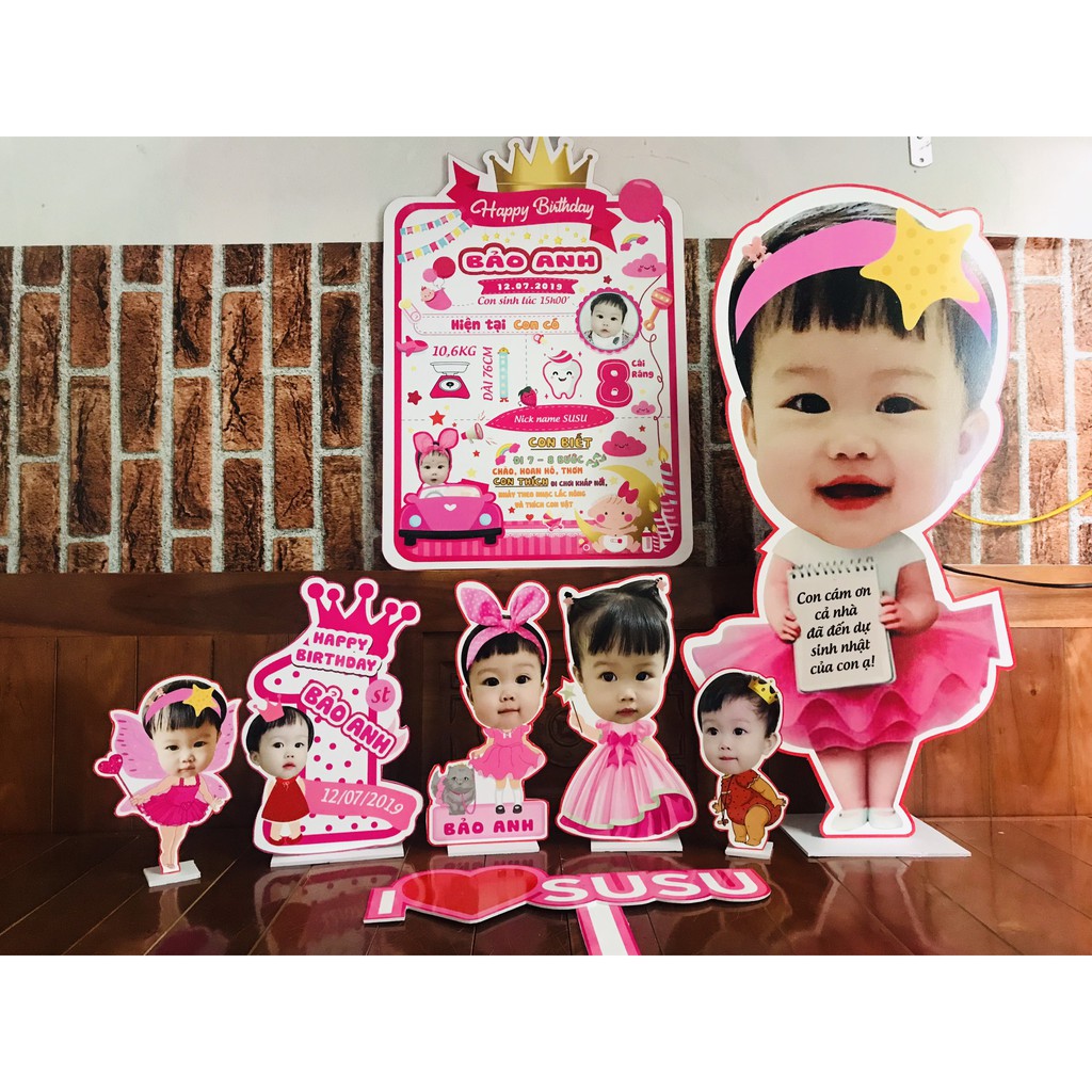 Hình chibi trang trí sinh nhật cho bé - Đồ dùng cho bé khác