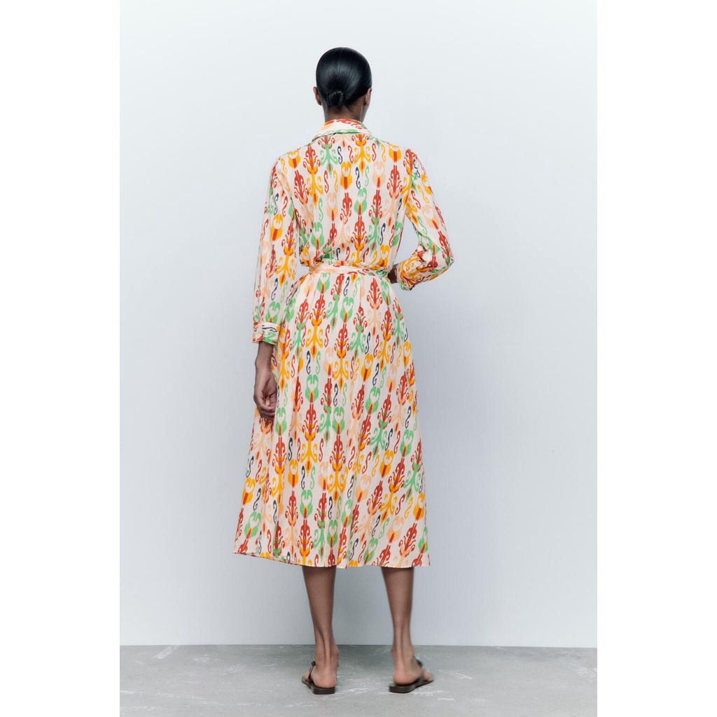 Đầm Zara sơmi hoạ tiết hoa mặc gầy xinh DH10SMG45N8