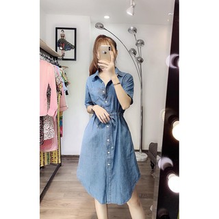 đầm sơmi bò