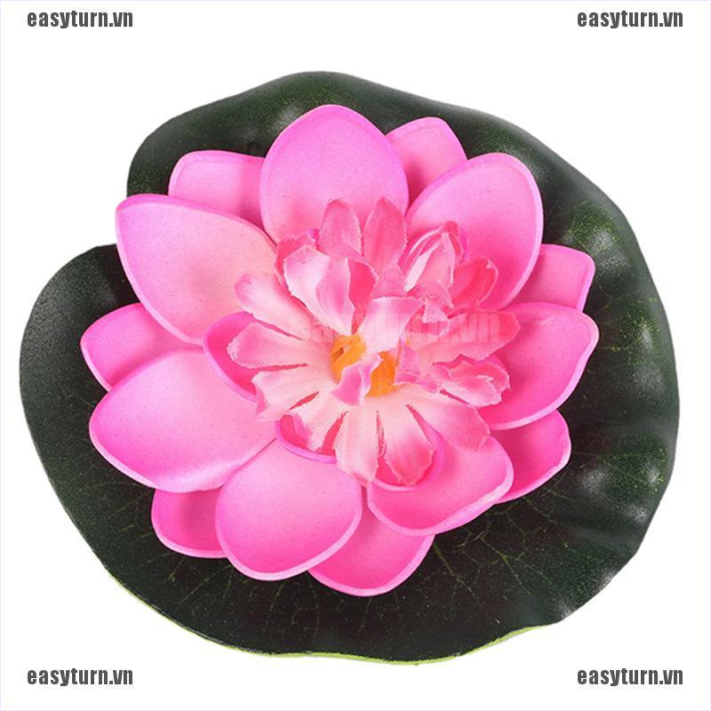 EASTN 5pcs Artificial Floating Water EVA Lotus Flower Pond Decor Tank Plant Ornament