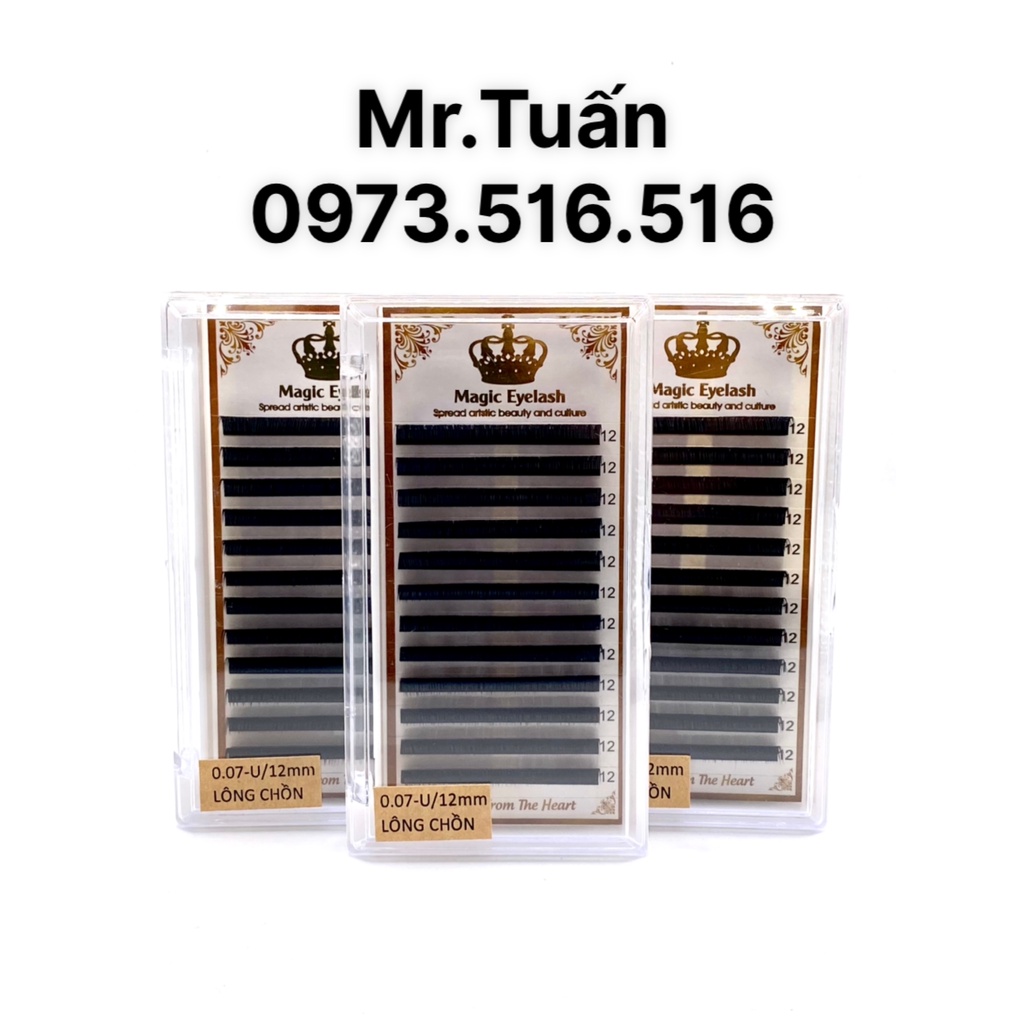 Mi khay Lông Chồn cao cấp độ cong J-B- C-CC-D-U dày 0.07  -nối mi volume - dụng cụ nối mi- mr Tuấn