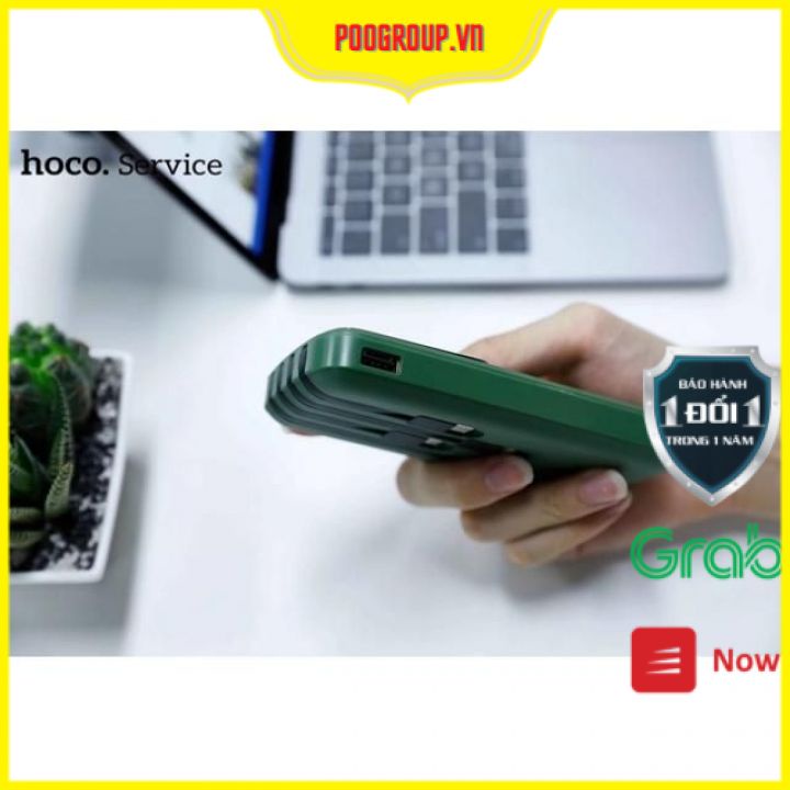 Pin Sạc Dự Phòng Hoco mini DB07 / CJ5 10.000mAh Tích Hợp 4 Dây Sạc bảo hành chính hãng 12 tháng poogroup.vn