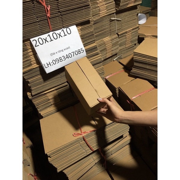 20x10x10 hộp carton đóng hàng giá xưởng(combo 100 hộp)