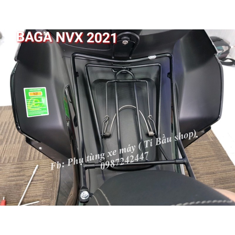 Baga nắp xăng cho NVX 2021 - Baga sơn đen tĩnh điện cho NVX V2