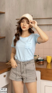 Áo thun nữ trơn cổ tròn