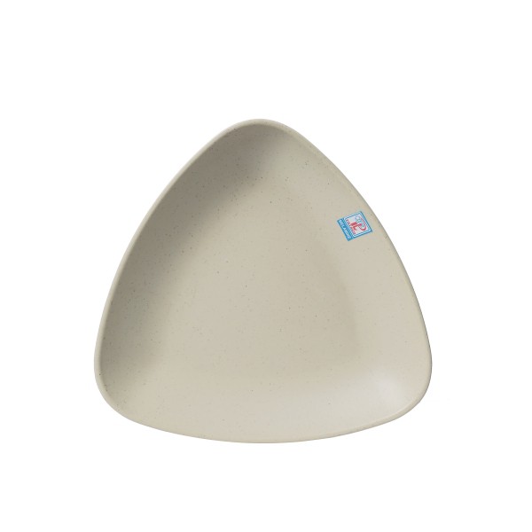 Combo 10 dĩa tam giác size 18.5cm nhựa Melamine Nhám Nâu/Xám (DTG07N)