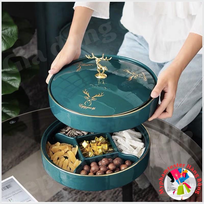 Mứt sứ nắp tròn lục ngọc bảo hàng cao cấp
