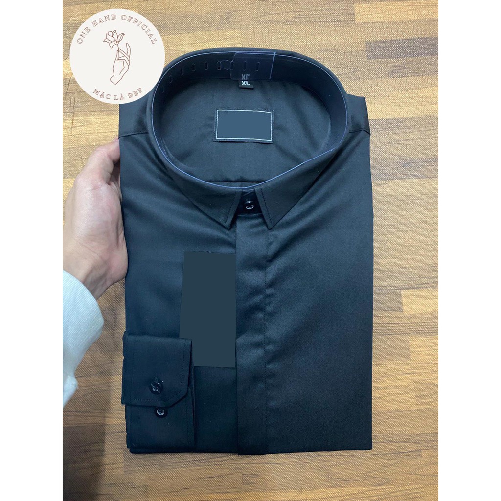 Áo Sơ Mi Trắng Nam Dấu Cúc  💕1𝖍𝖆𝖓𝖉💕 Sơ Mi Nam Nẹp Ẩn Không Nhăn, Không Xù, Không Bay Màu - Mặc Là Đẹp - Mã SMDC | BigBuy360 - bigbuy360.vn