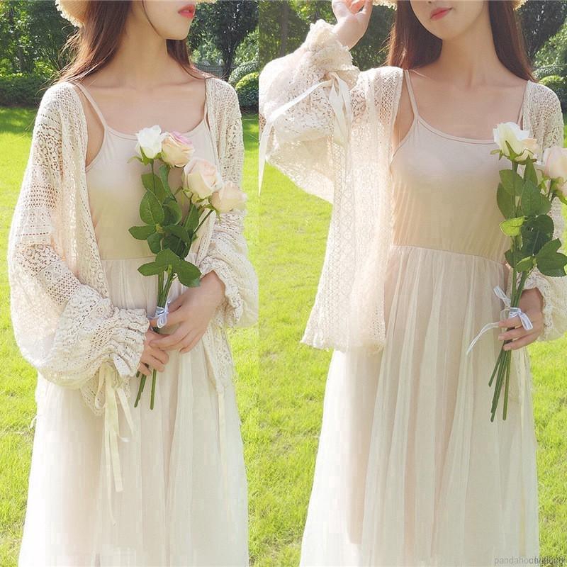 Áo khoác cardigan tay loe phong cách ngọt ngào cho nữ