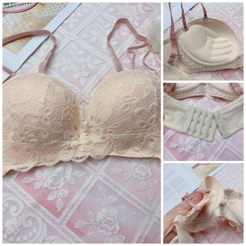 Áo lót, áo ngực cup ngang mút bàn tay 3cm- nâng ngực tạo khe cho nàng diện đầm 2 dây &amp; trễ vai