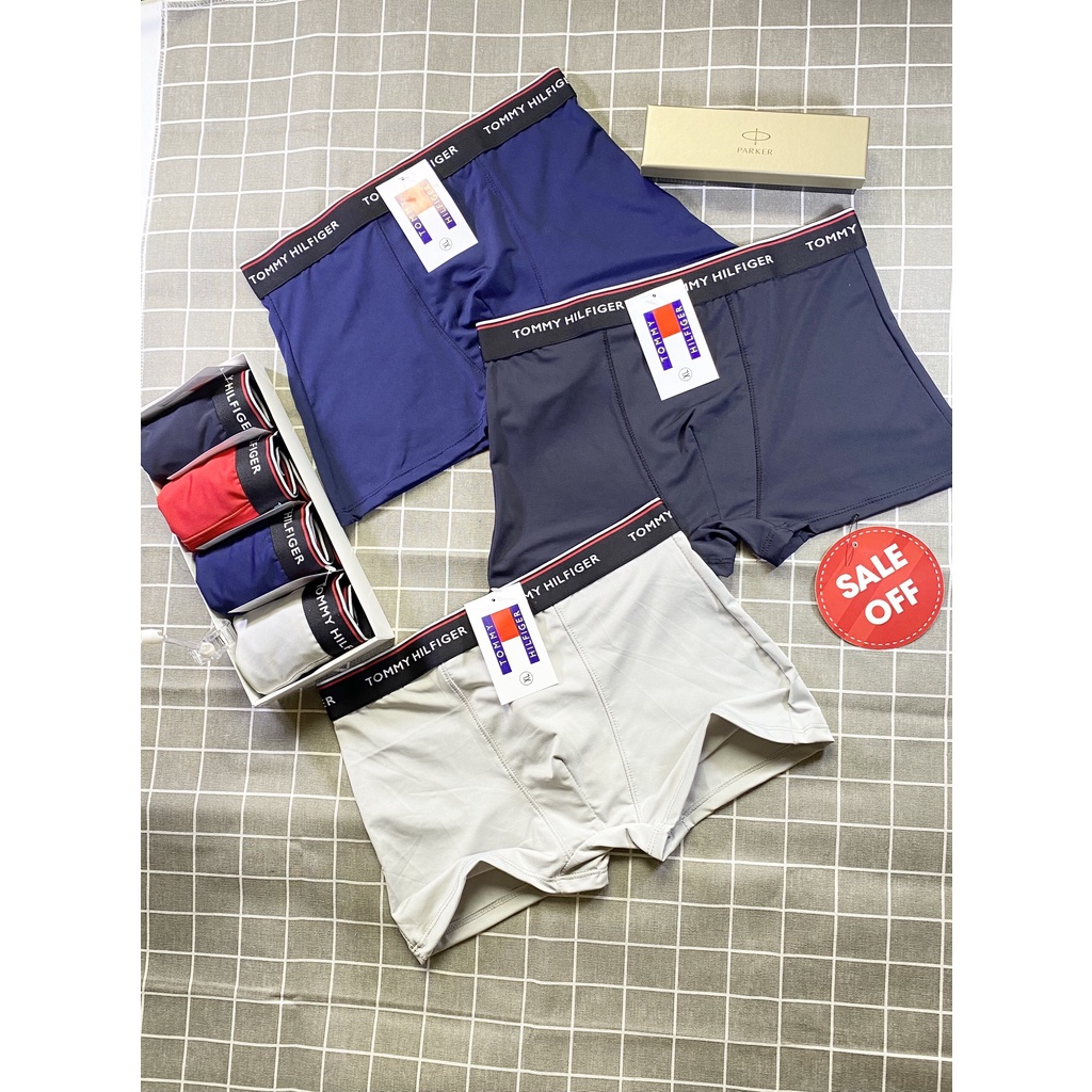 Hộp 4 quần lót nam  thun lạnh - Quần sịp nam cao cấp co giãn 4 chiều, cực thoáng mái, mềm mại