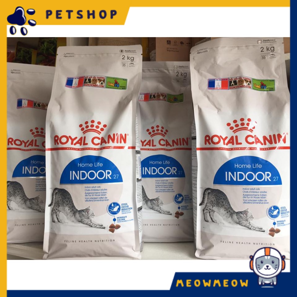 Hạt cho mèo Royal Canin Indoor | Túi 2KG | Thức ăn khô cho mèo nhập khẩu Pháp.