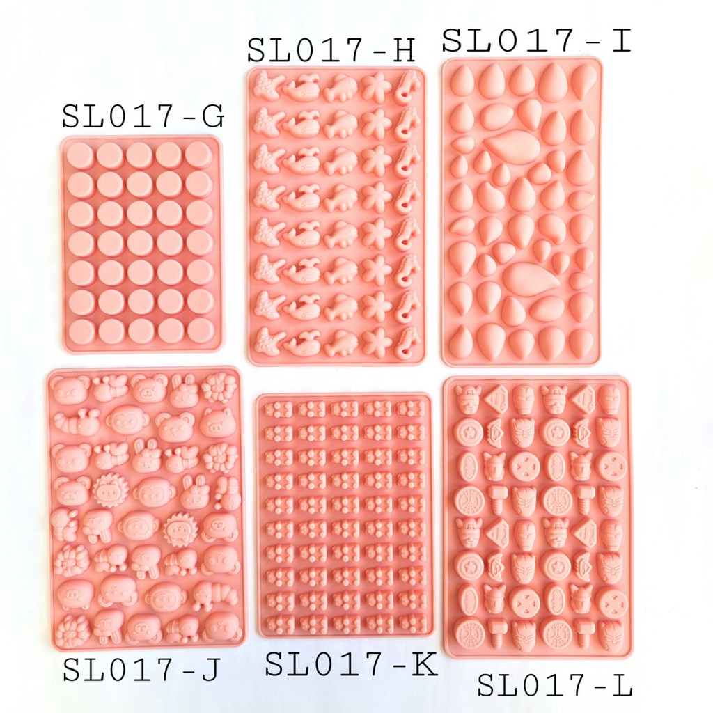 KHUÔN SILICONE KẸO CHIP MẪU A-L