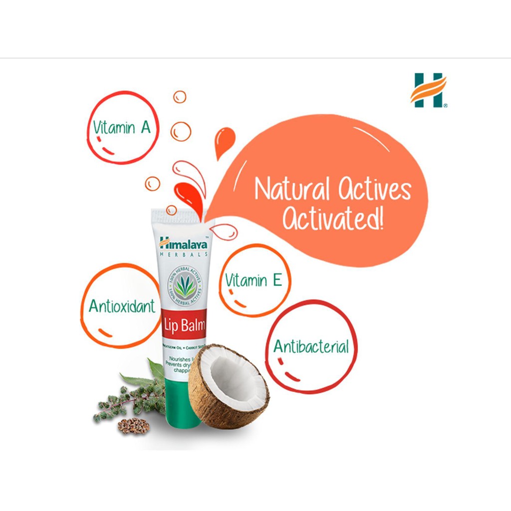 Son dưỡng hồng môi chiết xuất cà rốt Himalaya Lip Balm 10g