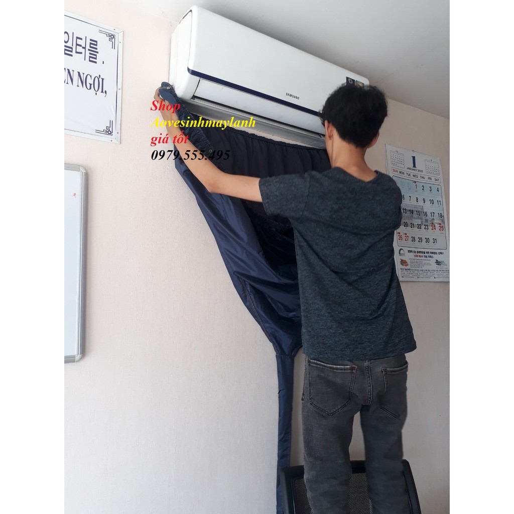 Túi vệ sinh máy lạnh loại tổ ông xanh dương cao cấp-