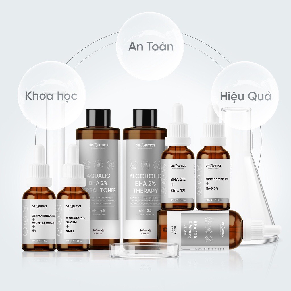 Serum HA Drceutics Cấp Ẩm, Nuôi Dưỡng Giúp Da Căng Bóng, Mềm Mịn - Hyaluronic Serum + NMFs 30ml