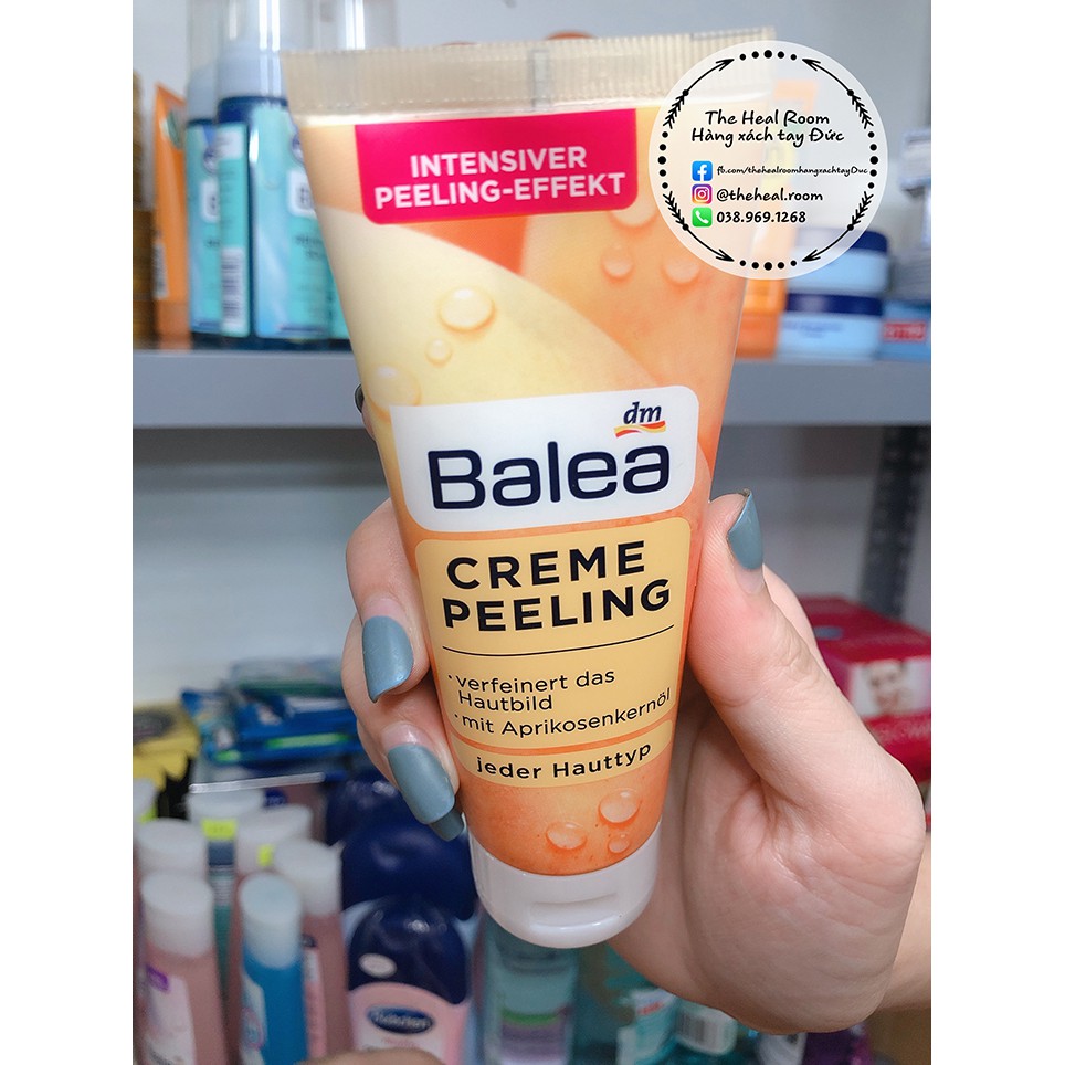 Tẩy Da Chết Balea 🍓FREESHIP🍓Balea Creme Peeling Chiết Xuất Quả Mơ thành phần thuần chay 75ml [Hàng nội địa Đức]