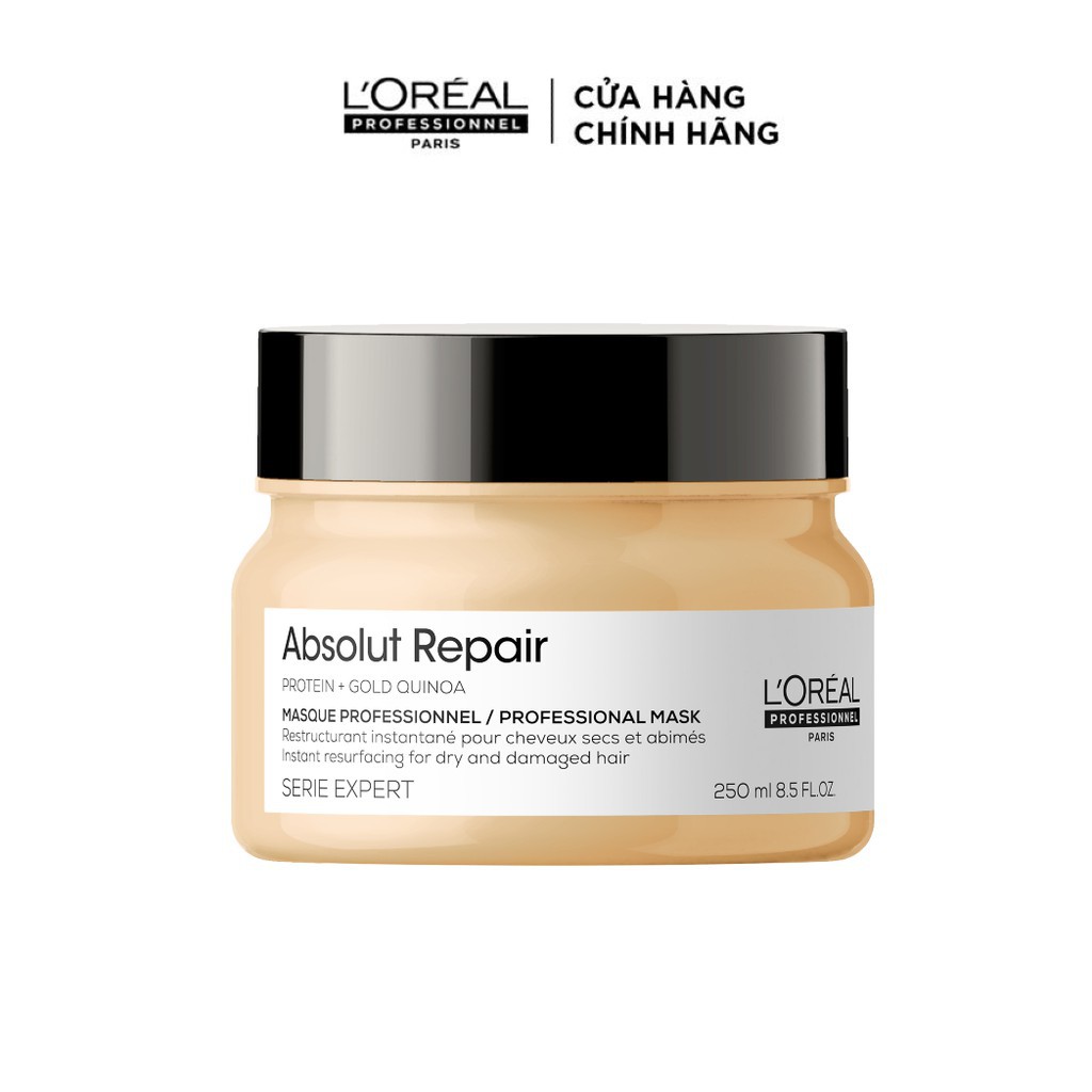 (Mẫu mới nhất)KEM HẤP L'OREAL ABSOLUT REPAIR CHĂM SÓC TÓC HƯ TỔN 250ML - 500ml