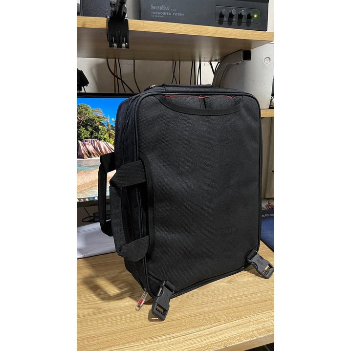 Cặp học sinh đa năng balo đựng laptop 15 inch Dù Xốp căn lề Shalla H1991