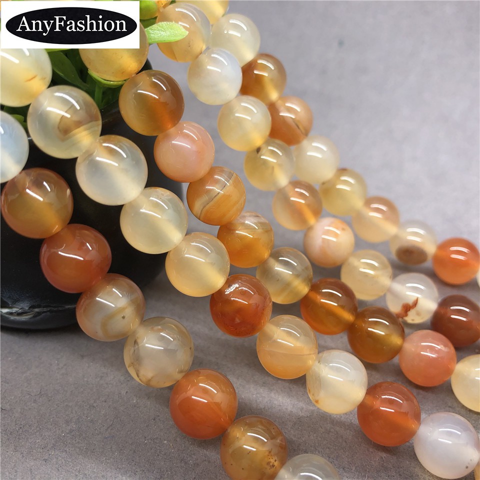 Chuỗi Hạt Đá Mã Não Đỏ Tự Nhiên 4-12mm Dùng Làm Trang Sức Thủ Công