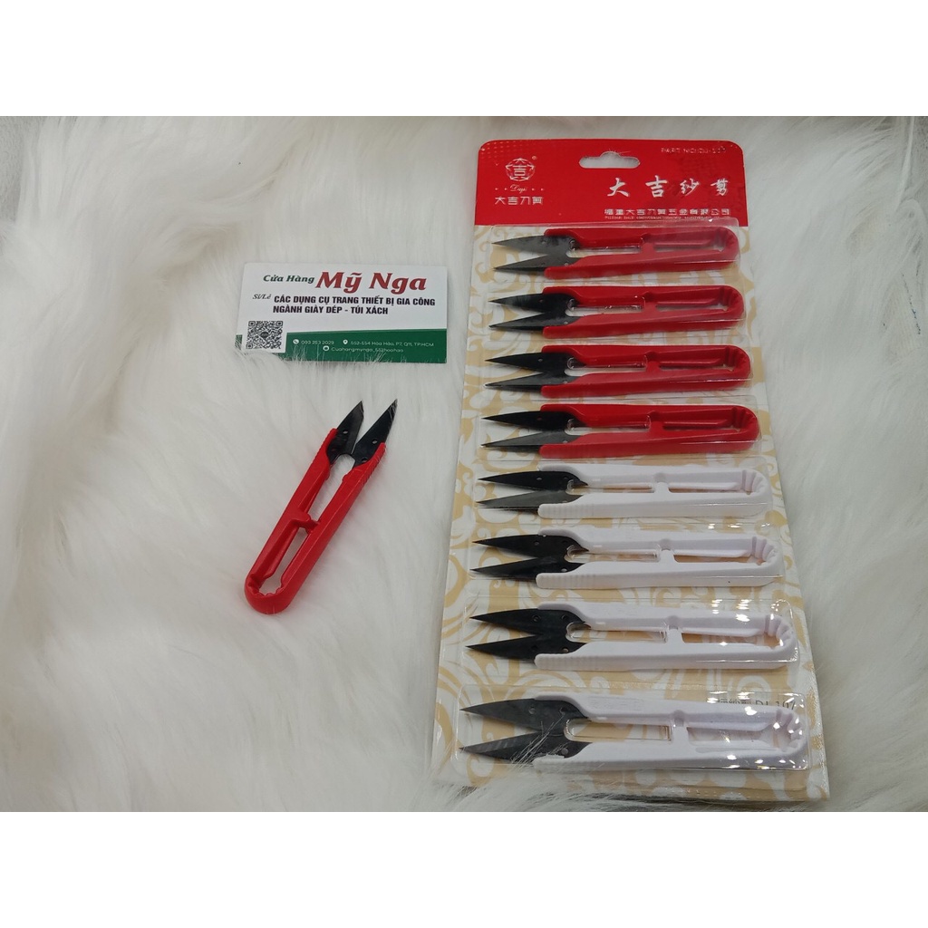Kéo bấm chỉ DJ-107 3 màu hàng loại 1 - kéo cắt chỉ ngành may mặc sản xuất