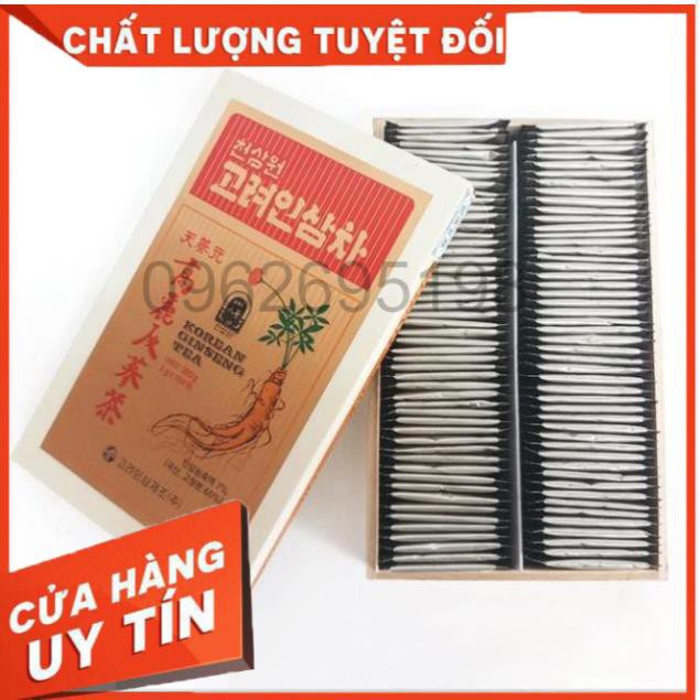 Trà Sâm OKINSAM Hàn Quốc hộp gỗ 100 gói - 3g (Korean Ginseng Tea Gold)