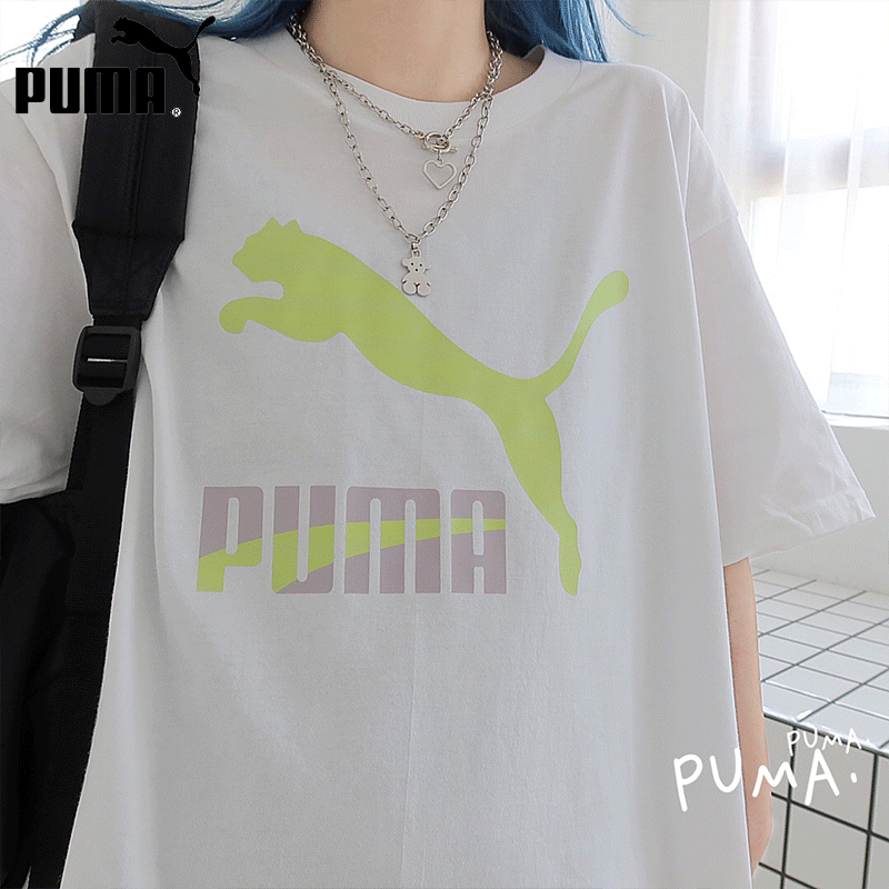 Áo Thun Thể Thao Puma Tay Ngắn Dáng Rộng Vải Cotton Thoáng Khí Thời Trang Xuân Hè Cho Nam Và Nữ