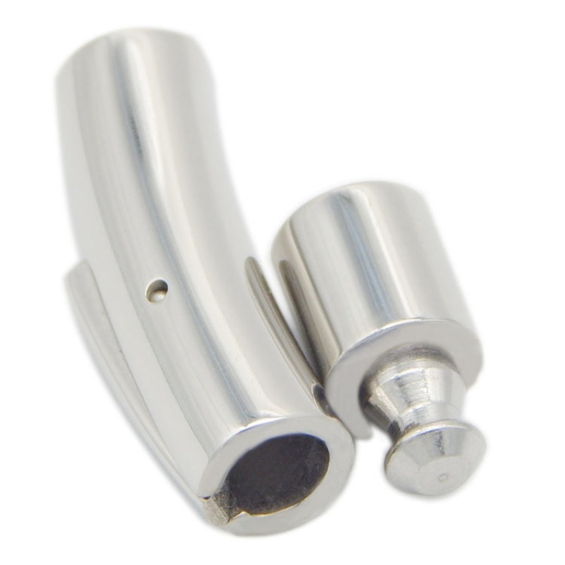 Khóa nối dây da bằng thép không gỉ cao cấp dùng làm trang sức DIY