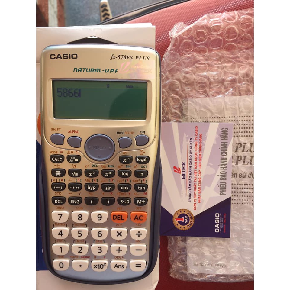 [Mã 11LSSALE giảm 100% đơn 50k] Máy tính casio fx570esplus - fx570esplus - Hàng Thái lan -Bảo hành 1 năm - Có ảnh thật