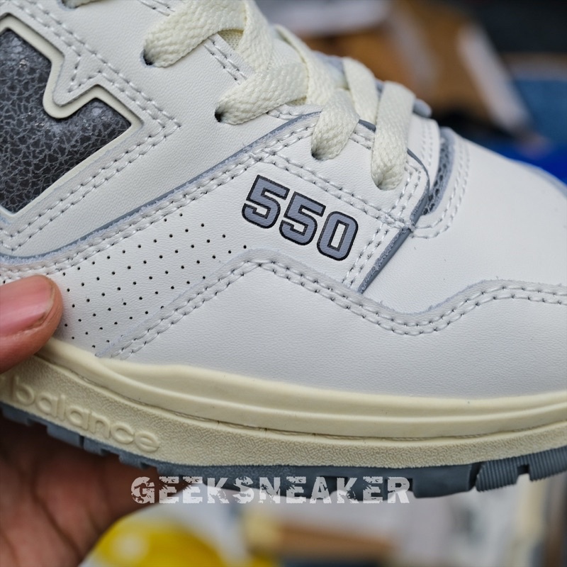 [GeekSneaker] Giày Sneaker NB New Balance 550 Aime Leon Dore White Grey | Xám Trắng NB550 Collab ALD