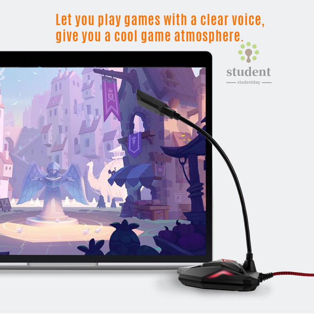 Micro Để Bàn Có Thể Điều Chỉnh Xoay 360 Độ Có Đèn Led Cổng Usb | BigBuy360 - bigbuy360.vn