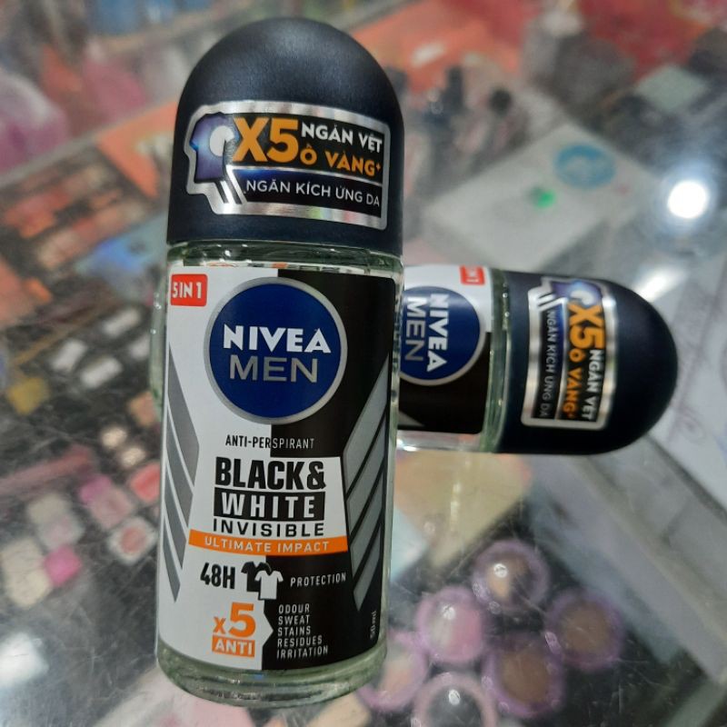 Lăn ngăn mùi Nivea Men Invisible For Black &amp; White 50ml