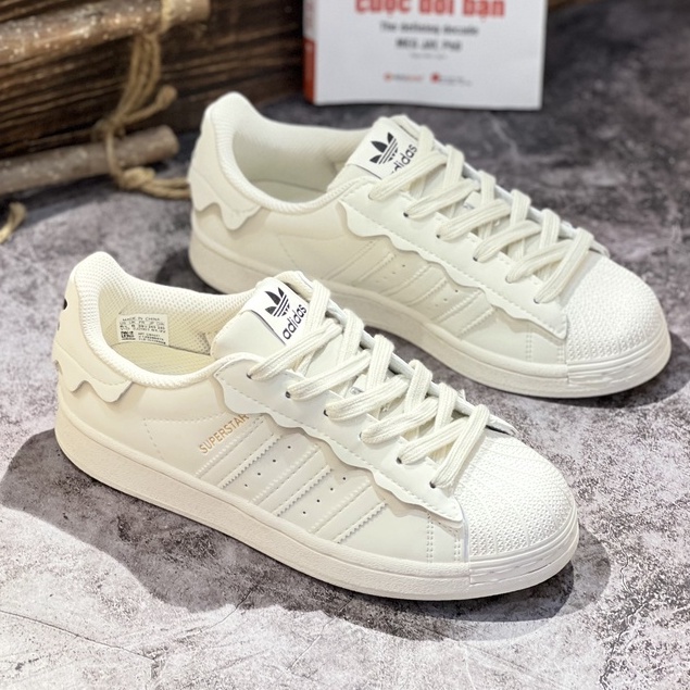 Giày Sneaker Add Super Star Trắng Sò 2.0 Cực Đẹp Fullbox, Giày thể thao nam nữ sò bản mới đẹp