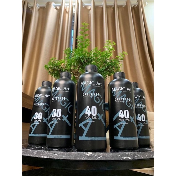 Oxy trợ nhuộm MAGIC AIR hương bạc hà chống xót da đầu chai 1000ml