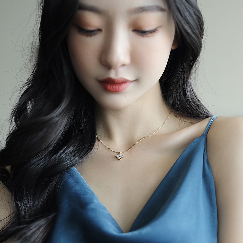 Ahellogirl Vòng cổ có mặt hình cối xay gió xoay được phong cách Nhật Hàn đơn giản thời trang