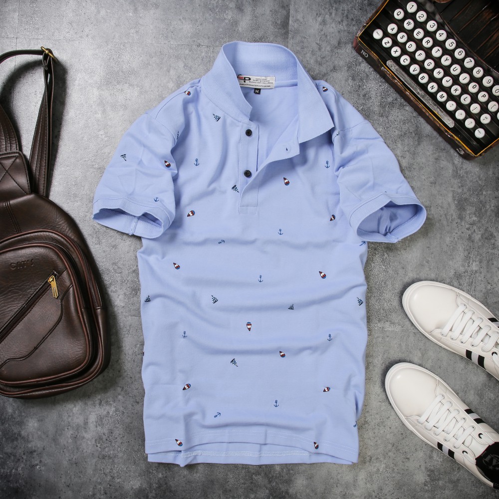 Áo thun polo nam họa tiết mỏ neo Pigofashion sang trọng AHT01 | BigBuy360 - bigbuy360.vn