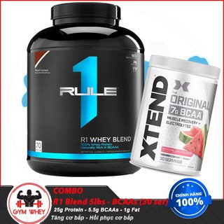 [COMBO] Tăng Cơ Bắp Hồi Phục Cơ Chống Dị Hóa Cơ RULE1 Blend 5lbs - XTEND BCAAs 30 serving