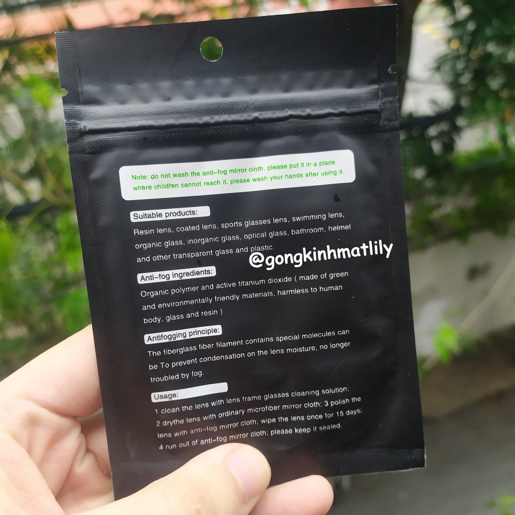 Khăn nano chống sương mờ kính khi đeo khẩu trang Lilyeyewear | BigBuy360 - bigbuy360.vn